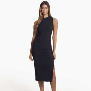 Vuori Classic Black Sleeveless Midi Dress